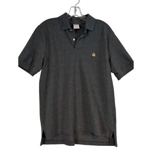 Brooks Brothers 346 Mens Polo Shirt Small Gray Cotton Short Sleeve Original Fit